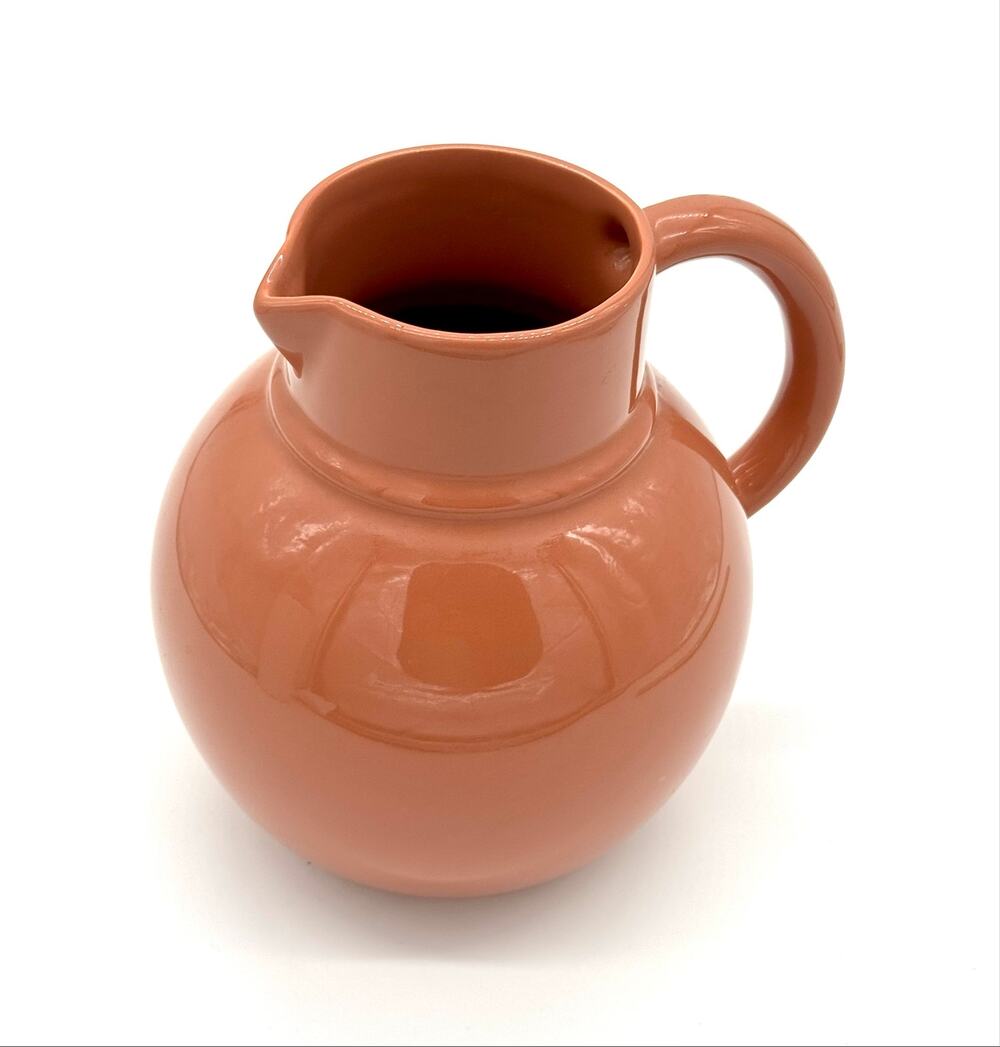 Pitcher - Vintage Epoch Made in Portugal Ceramic Tan Brown Pitcher - 8"H